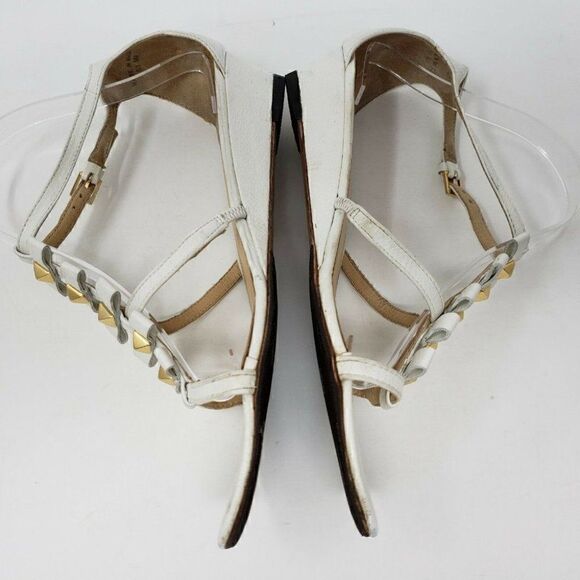 KATE SPADE  WHITE GOLD STRAPPY STUDDED SANDALS 9 M - Picture 7 of 10